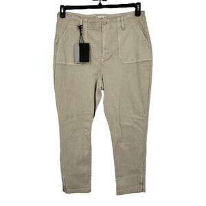 PAIGE Jeans Flaunt High Rise Slim Fit ankle beige size 34